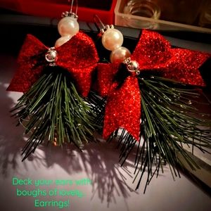 Festive Holiday Christmas Earrings Gift